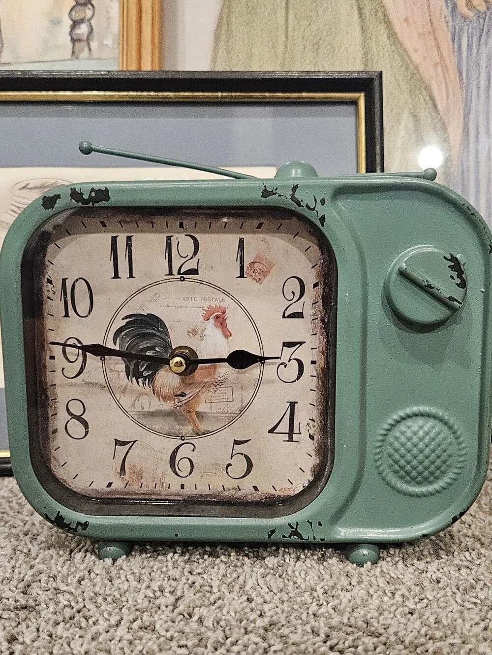 Battery Operated Metal Tabletop Retro Inspired Clock